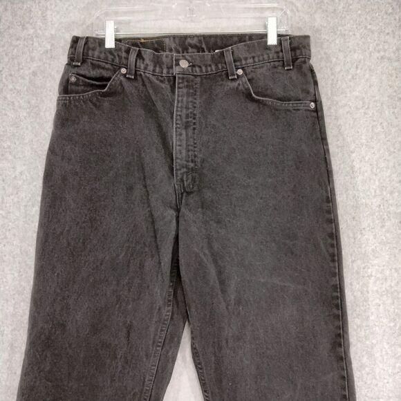 Levis 550 Vintage Jeans Men 36 x 32 Denim Relaxed Fit Tapered Leg USA Made Black - Picture 2 of 11